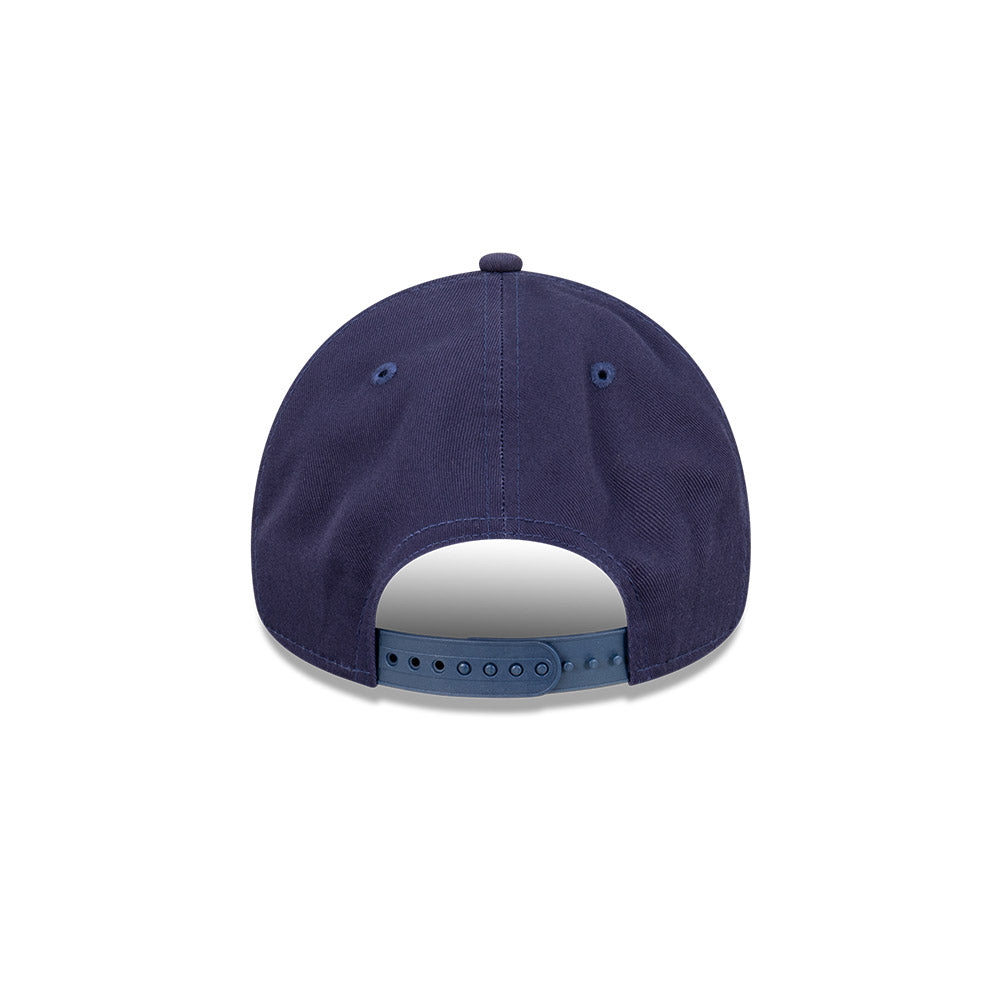 Brooklyn Nets Hat - Navy Blue Pinot White 9Forty A-Frame NBA Snapback Cap - New Era